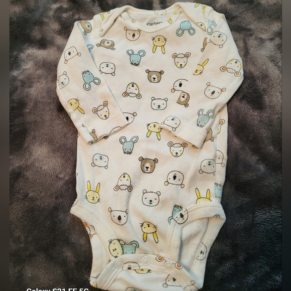 🩷 3/$15 Girls (3-6M) 5-Piece Onesies Bundle 4 Long Sleeve, 1 Short Sleeve, EUC - Picture 10 of 12